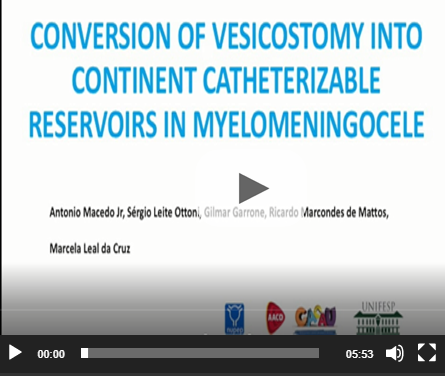 Conversion of vesicostomy into continent catheterizable reservoirs in myelomeningocele